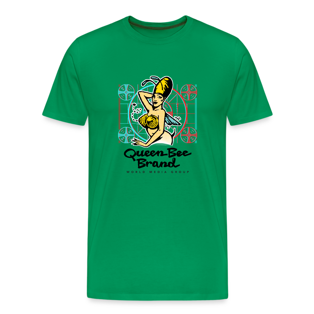 Queen Bee Brand Screen Test - Men's Premium Tshirt - kelly green