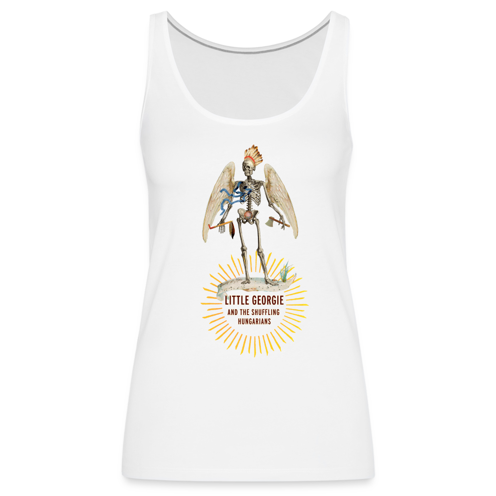 "Angel Skeleton Chief" Women's Premium Tank Top - white