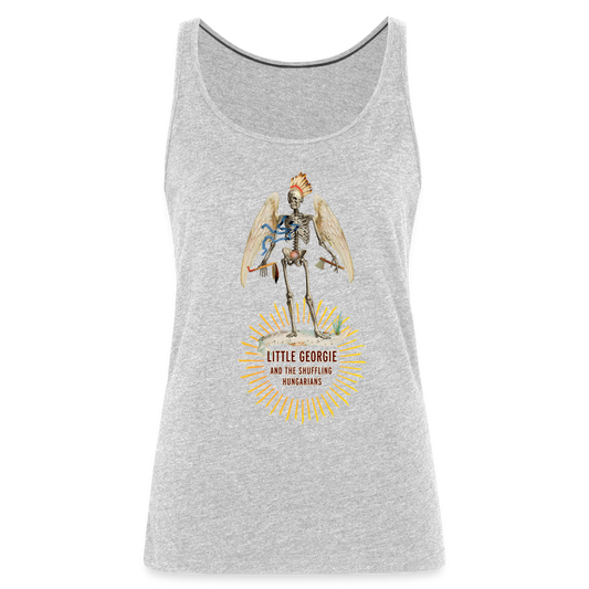 "Angel Skeleton Chief" Women's Premium Tank Top - heather gray