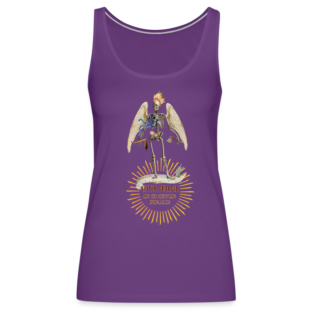 "Angel Skeleton Chief" Women's Premium Tank Top - purple