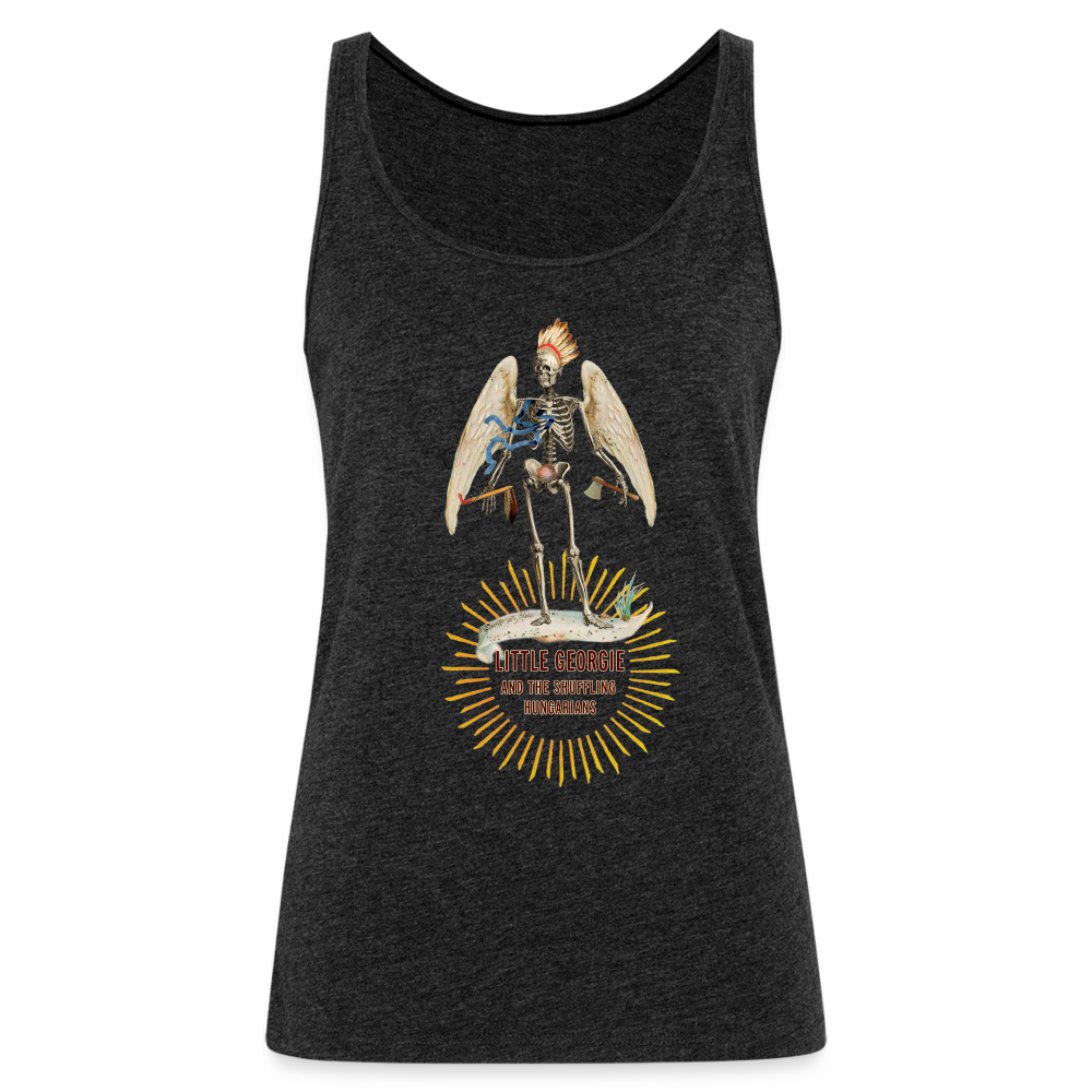 "Angel Skeleton Chief" Women's Premium Tank Top - charcoal grey