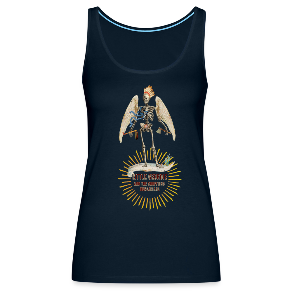 "Angel Skeleton Chief" Women's Premium Tank Top - deep navy