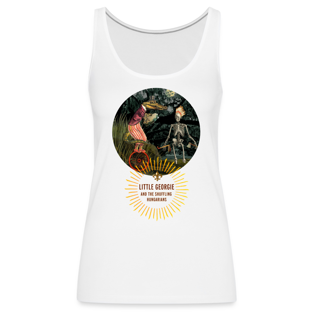 "Funky Indian" Women’s Premium Tank Top - white