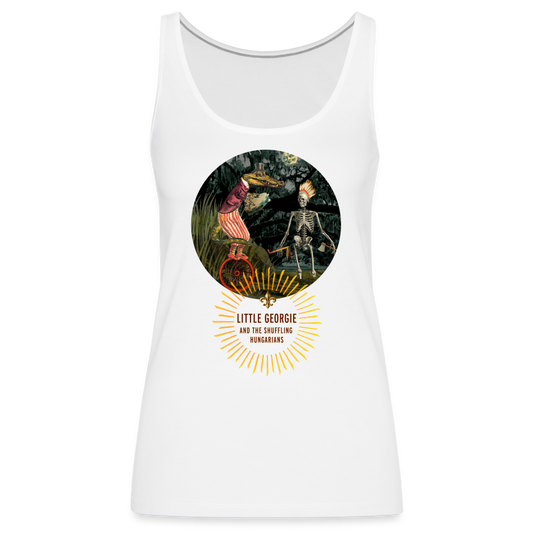 "Funky Indian" Women’s Premium Tank Top - white